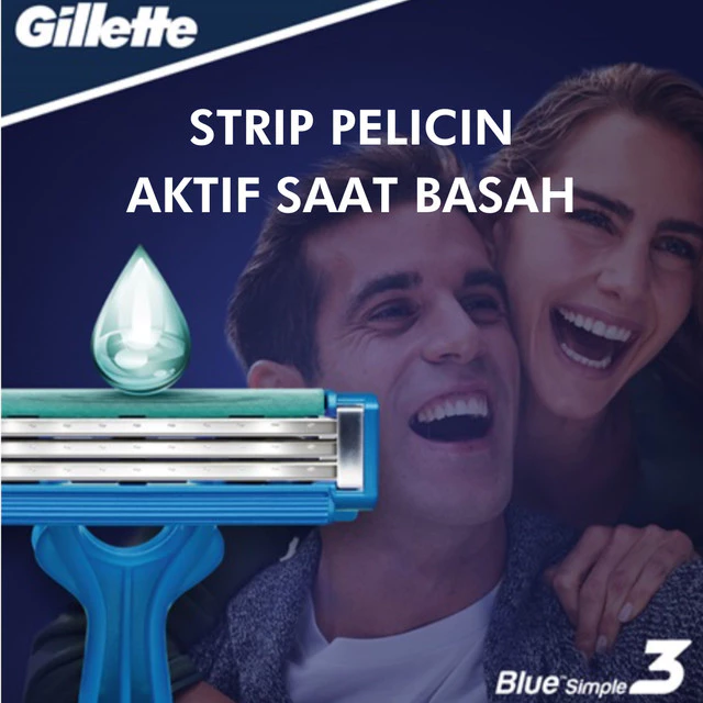 Gillette Pencukur Blue 3 Flexi Alat Cukur - Isi 2 x3 - Gambar 3