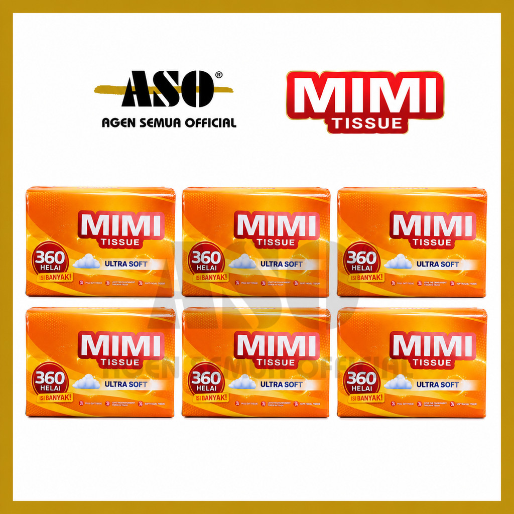 [ PAKET ISI 6 ] Tisu Tissue MIMI 360 helai Facial tissue 2ply tisu wajah PROMO !!!