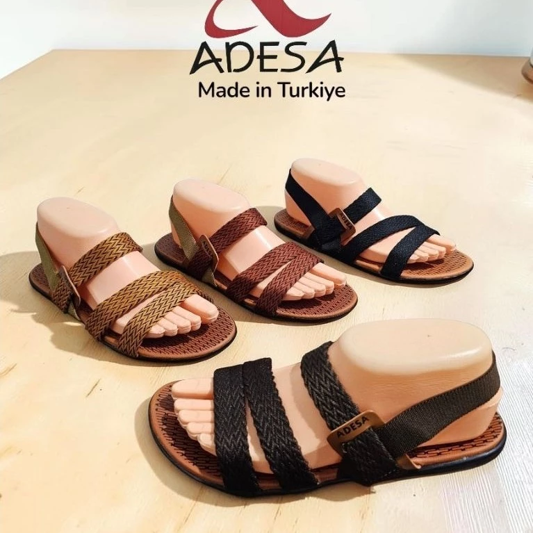 ADESA Let/Tali Belakang Elastis/Sandal Wanita Rajut Turki Ban 2.
