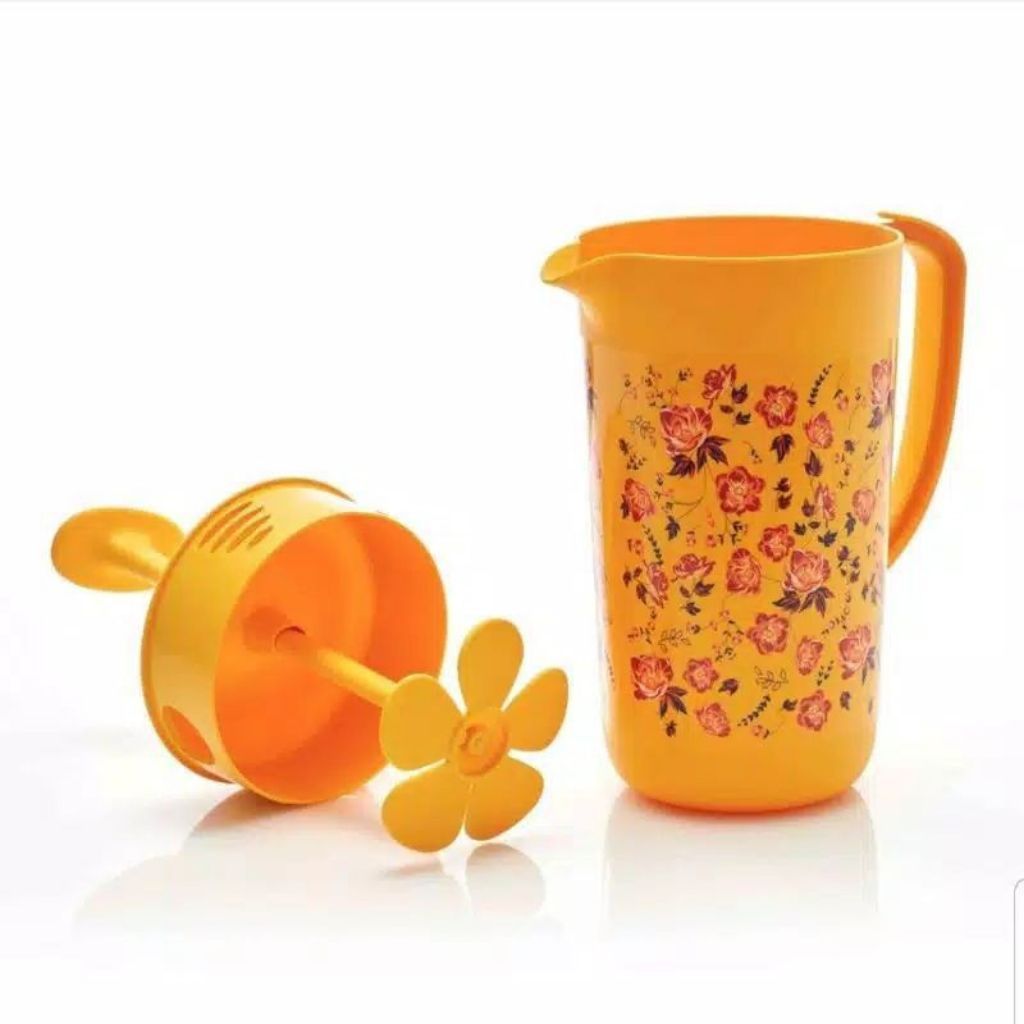 Tupperware Rosetta Pitcher 2 Liter Warna Kuning Teko Asli 100% Original - Gambar 2