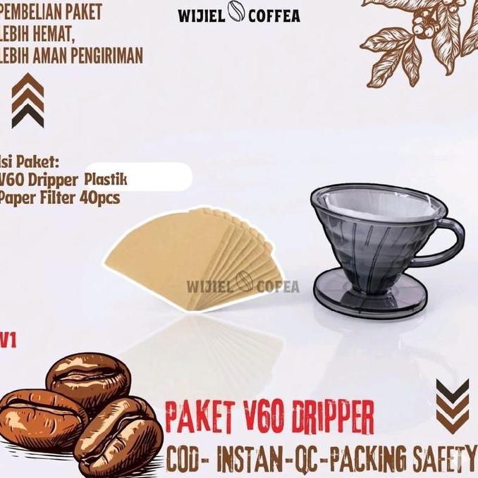 Terbaik SET V60 DRIPPER COFFEE - PAKET ALAT KOPI MURAH LENGKAP - V60 - GRINDER KOPI MANUAL - SERVER KOPI - KERTAS SARINGAN KOPI V60 - TEKO KOPI LEHER ANGSA - PAKET ALAT KOPI WIJIEL COFFEA - V60 Japanese Coffee Paling keren - Gambar 4