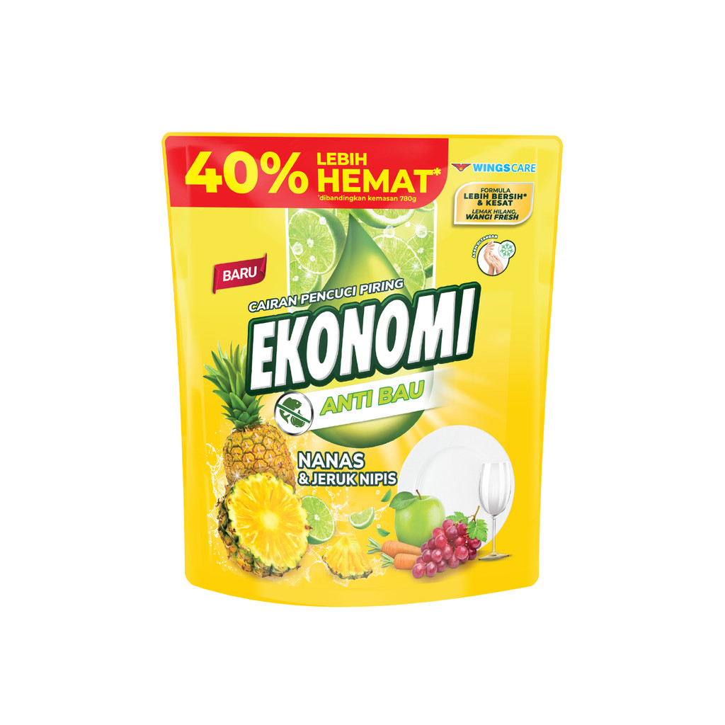 Ekonomi Pencuci Piring Nanas & Jeruk Nipis Pouch 920Gr x3 - Gambar 3