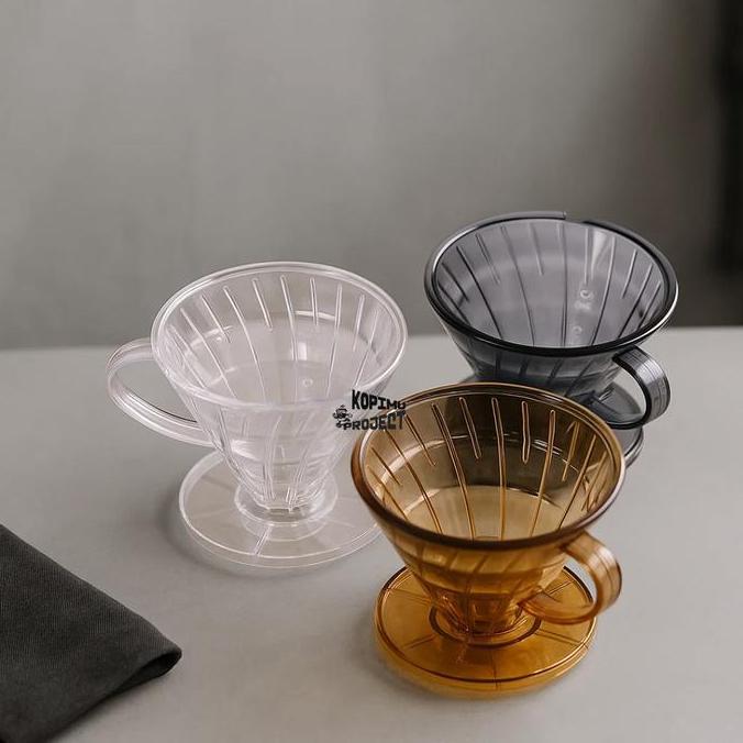 Terbaik One Two Cups Paket Alat Seduh Kopi V60 Ceramic Dripper set / Home Brew Coffee Drip Teko leher angsa Manual Hand Grinder Server Kaca Paper Filter V60 Drippper Ceramik Plastik Hitam Kitchenware full Paling keren - Gambar 4