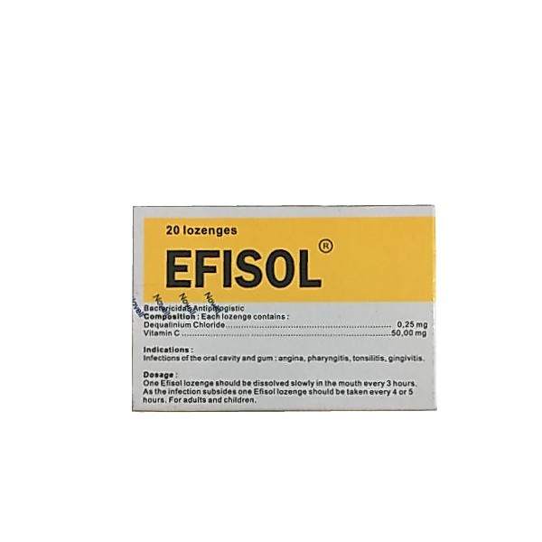Efisol Lozenges / Sariawan / Radang Tenggorokan / Panas Dalam / Vitamin C / Sakit Tenggorokan - Gambar 2