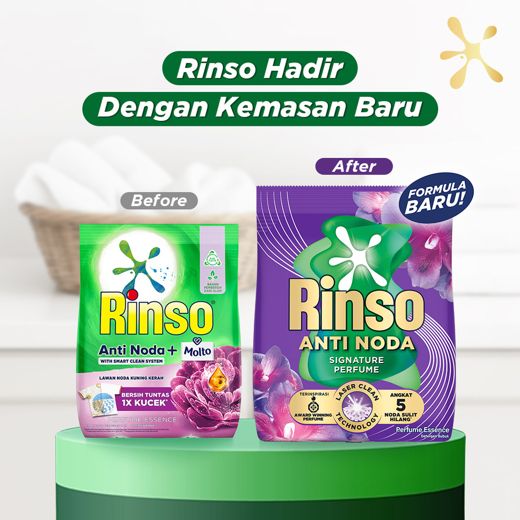 Rinso Baru Detergen Bubuk Varian Perfume Essence 700g x2 - Gambar 2