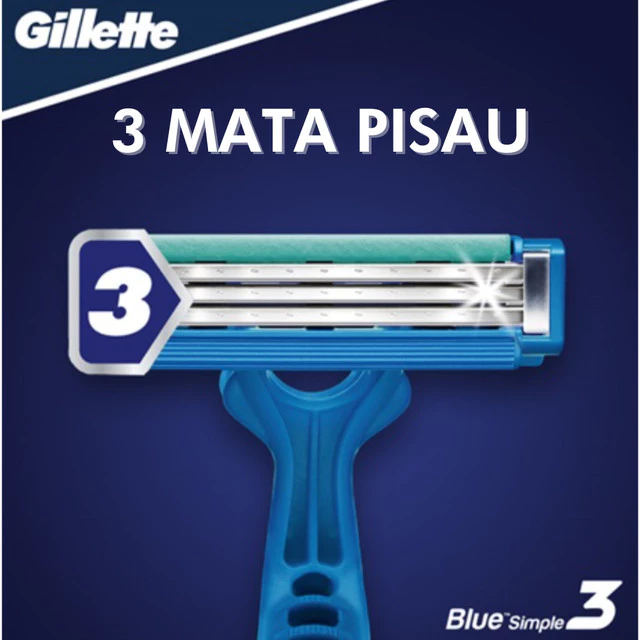 Gillette Pencukur Blue 3 Flexi Alat Cukur - Isi 2 x3 - Gambar 2