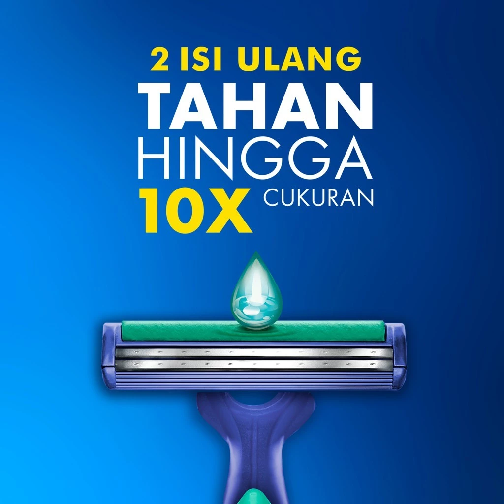 Gillette Alat Cukur Blue 2 Flexi Razor Pisau Cukur isi 2 x3 - Gambar 3