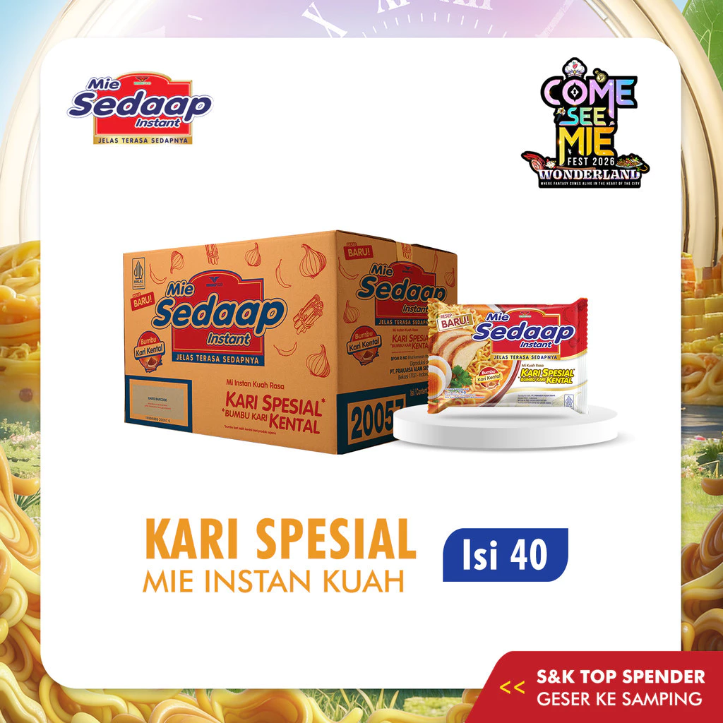 Special Come See Me - Sedaap Mie Instan Kari Kental Special Bag 75 gr isi 40 (Kardus)
