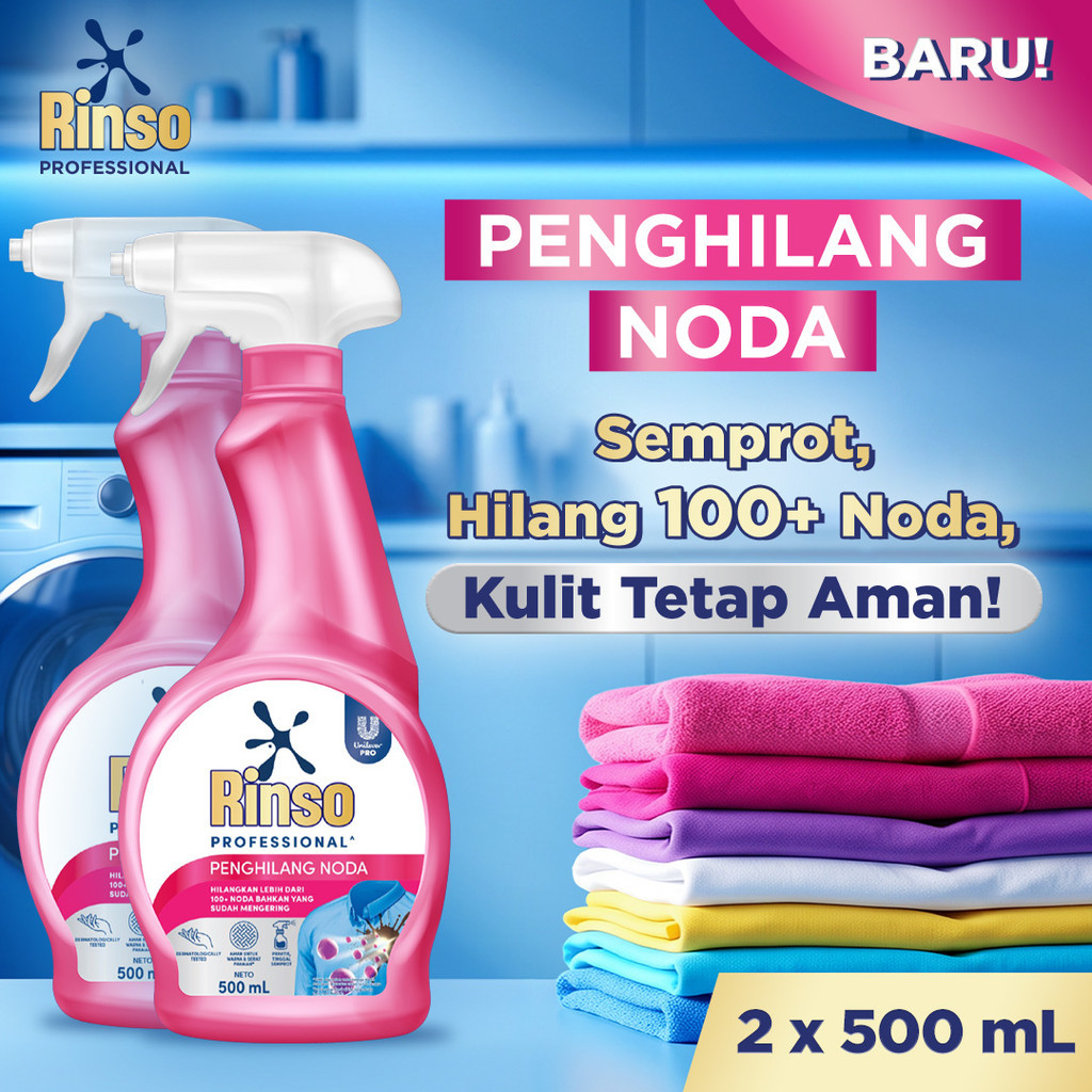 [BARU] Rinso Stain Remover Penghilang Noda Spray 500mL X2