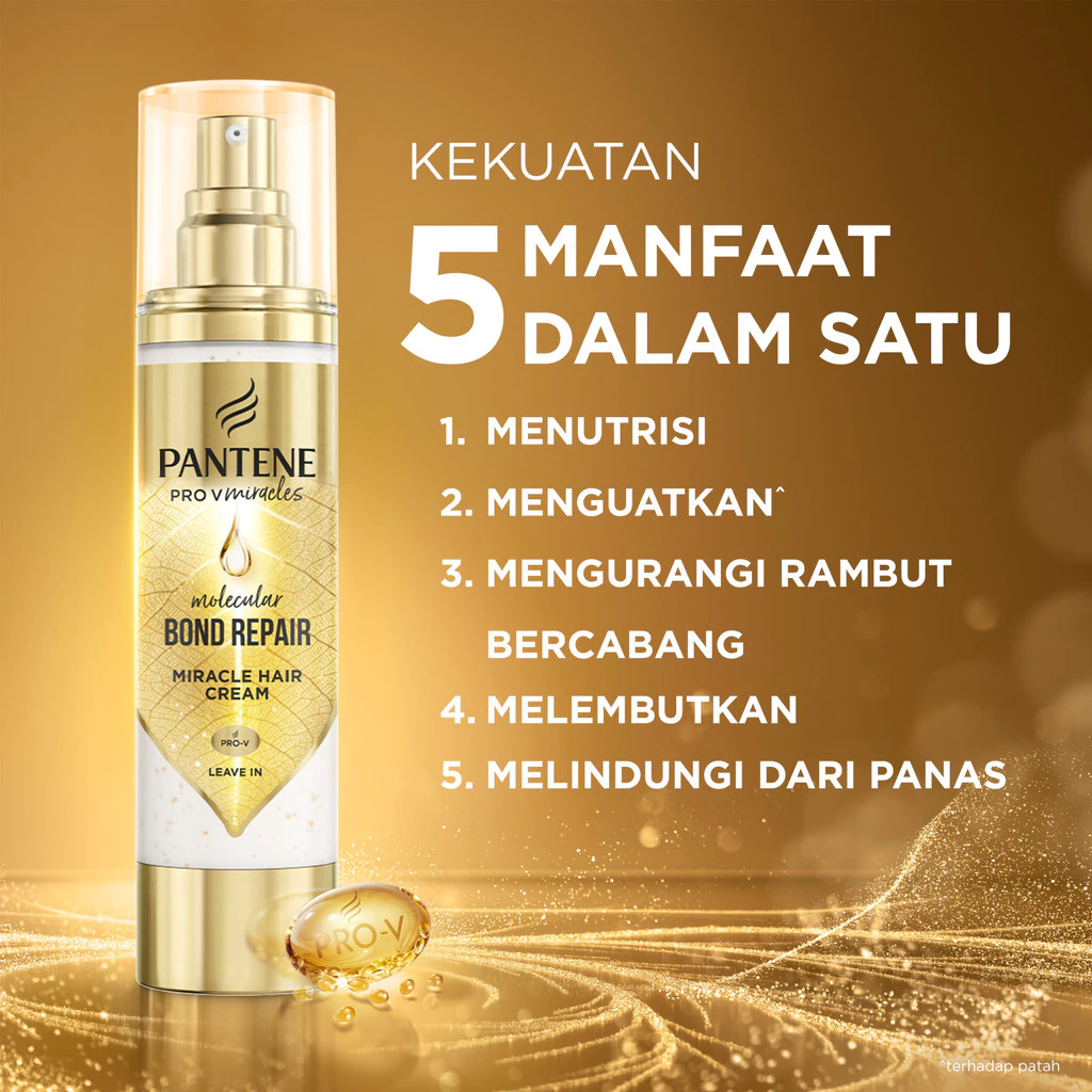 [BUNDLE] PANTENE Miracles Hair Cream Bond Repair 90ml & Shampoo Collagen Repair 500ml / Krim Rambut dan Shampoo melindungi dan membantu memperbaiki rambut dari kerusakan. - Gambar 2