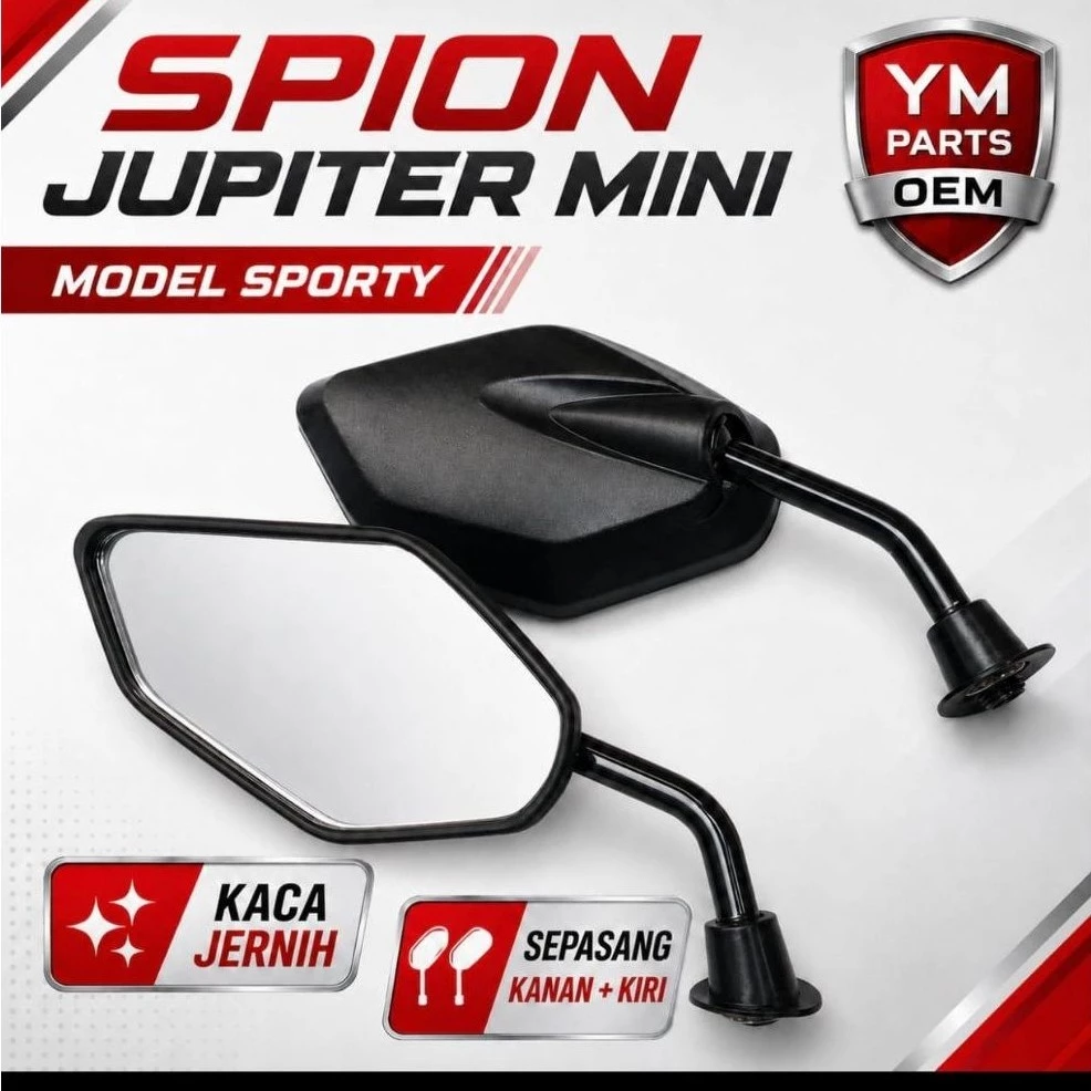 Spion Jupiter mini yamaha untuk motor yamaha / Spion Jupiter yamaha tangkai pendek
