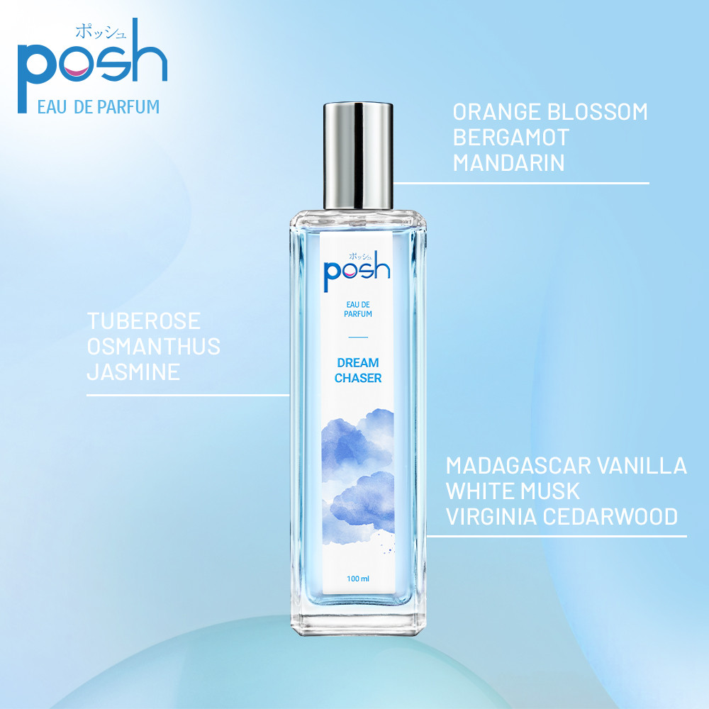 Posh Girls Eau de Parfum Wanita EDP 100 ml + Posh Hijab Chic Roll On Deodoran Refreshing Green 50 ml - Gambar 2