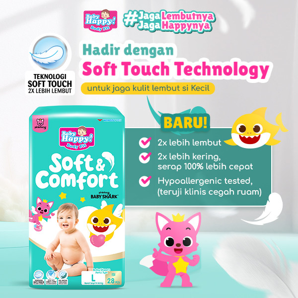 Baby Happy Pants Popok Celana Soft & Comfort XXL 24 x4 - Gambar 4
