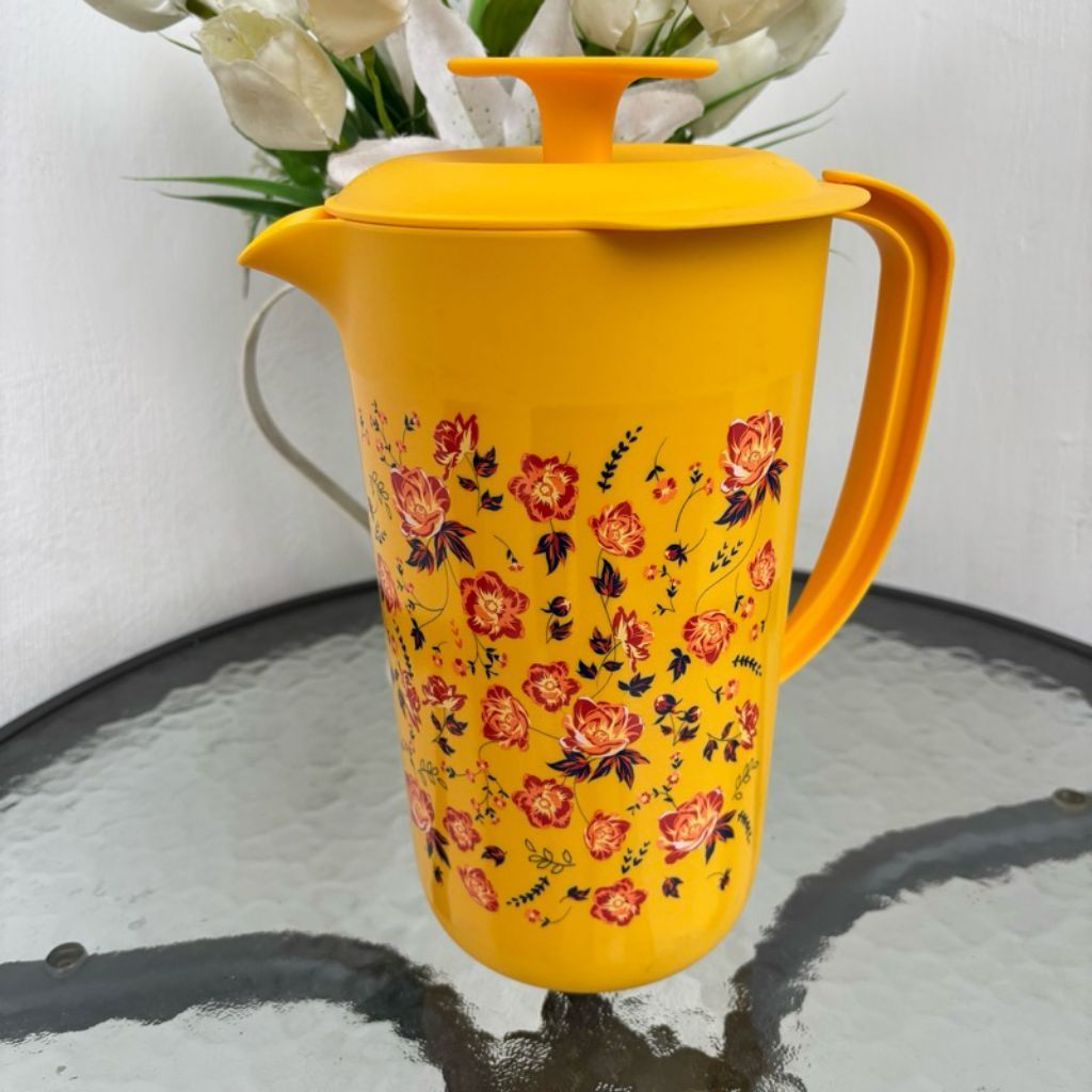 Tupperware Rosetta Pitcher 2 Liter Warna Kuning Teko Asli 100% Original - Gambar 3