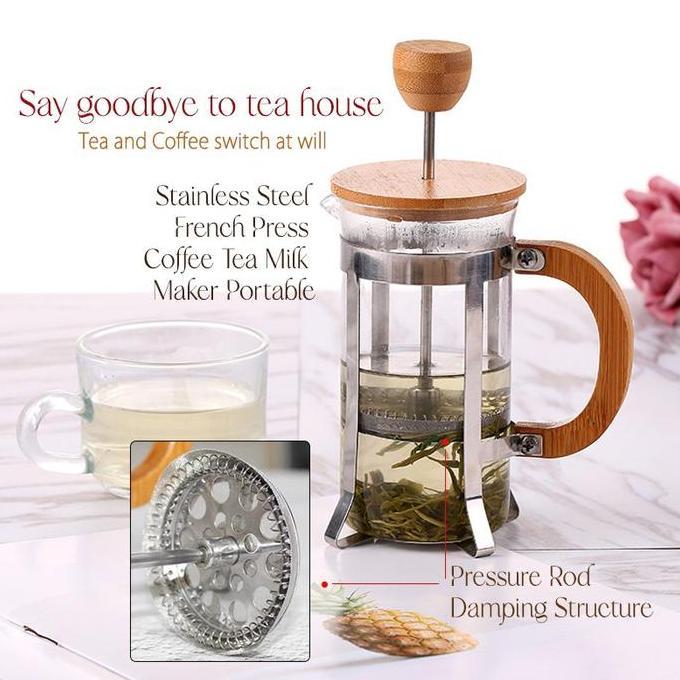 Terbaik Teko Seduh Kopi Teh Press Coffe Maker Teko Set Kaca Pembuat Kopi Coffe Maker Arezo Paling keren - Gambar 3