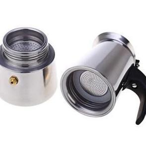 Terbaik Alat Mesin Teko Pembuat Kopi Espresso Instant Mokapot Coffee 3 Cup 300ML Stainless Anti Karat Paling keren - Gambar 3