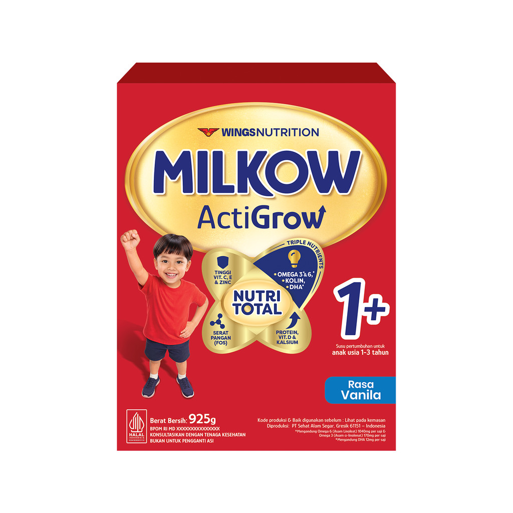 Milkow 1+ Susu Formula Pertumbuhan Anak Untuk Usia 1-3 Tahun Rasa Vanilla 925 Gr x3 - Gambar 4