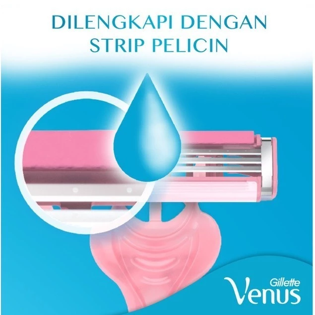 Gillette Venus Alat Cukur Wanita Simply Venus Basic Isi 2 Razor Pisau Cukur x3 - Gambar 2