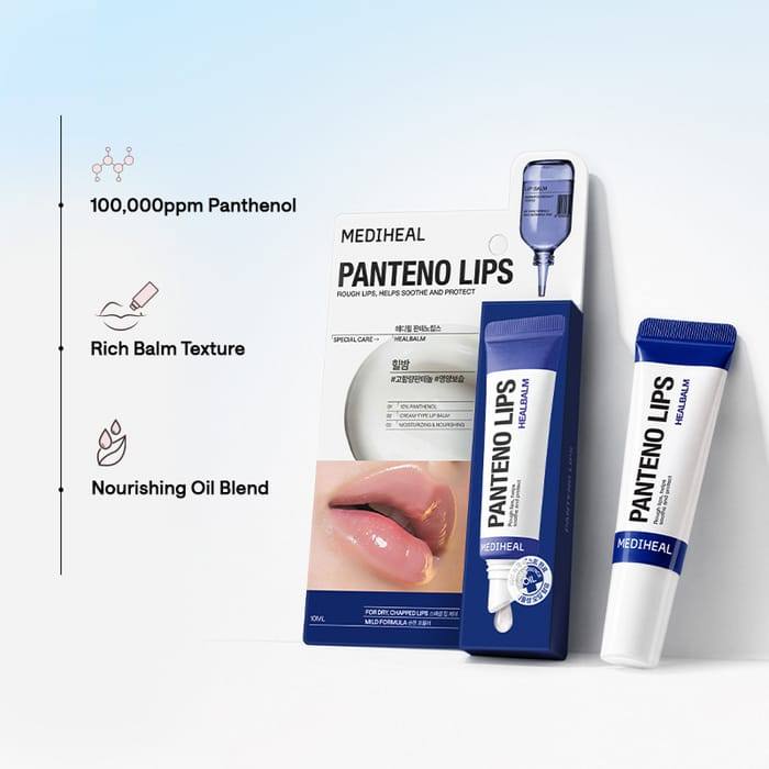 MEDIHEAL PANTENOLIPS HEALBALM 10ML /LIP BALM / Mediheal Panteno Lips