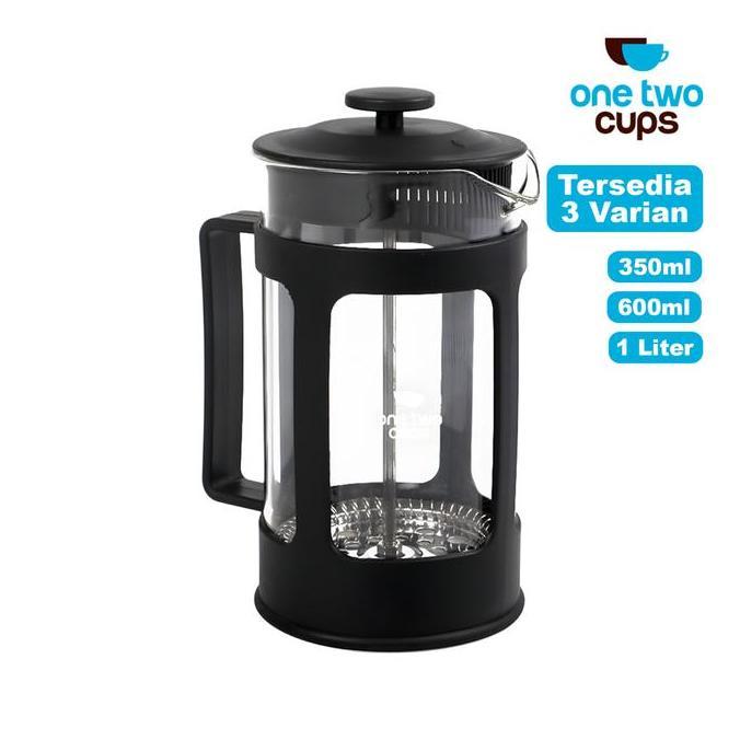Terbaik One Two Cups Teko Pot French Press Plunger Coffee 350ml 600ml 1000ml Alat Seduh Kopi Teh dengan Saringan Stainless Anti Ampas Paling keren - Gambar 4