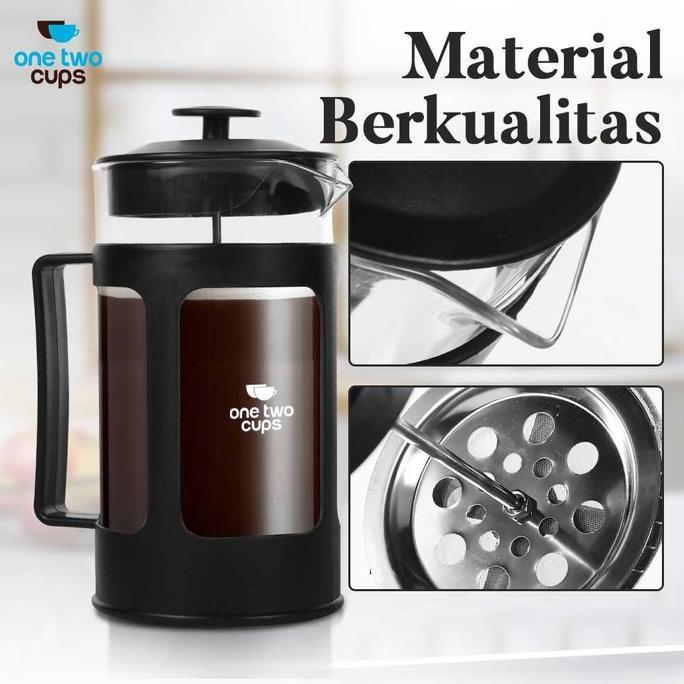 Terbaik One Two Cups Teko Kopi French Press Plunger Coffee Maker Pot FN35 Paling keren - Gambar 4