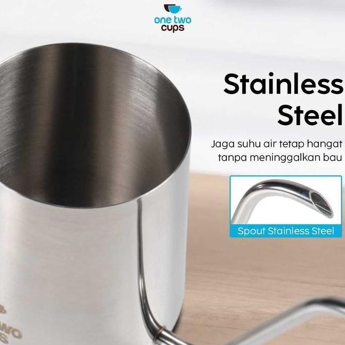 Terbaik Teko Kopi Leher Angsa 250ml 350ml Drip Kettle Cup V60 Cerek Pemanas Air Stainless Steel 304 Paling keren - Gambar 3