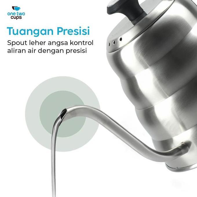 Terbaik One Two Cups Teko Kopi Leher Angsa Thermometer Pour Over Drip Kettle - RT-20 Paling keren