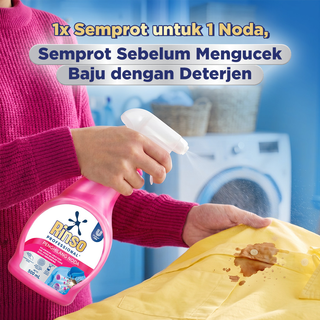 [BARU] Rinso Stain Remover Penghilang Noda Spray 500mL X2 - Gambar 4