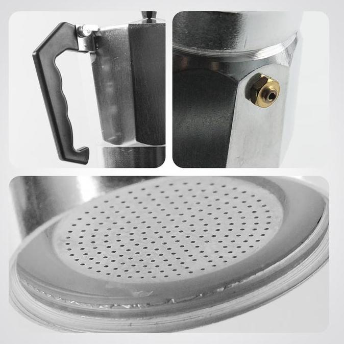 Terbaik One Two Cups Moka Pot Espresso Coffee Maker Stovetop - JF112 teko kopi Paling keren - Gambar 3