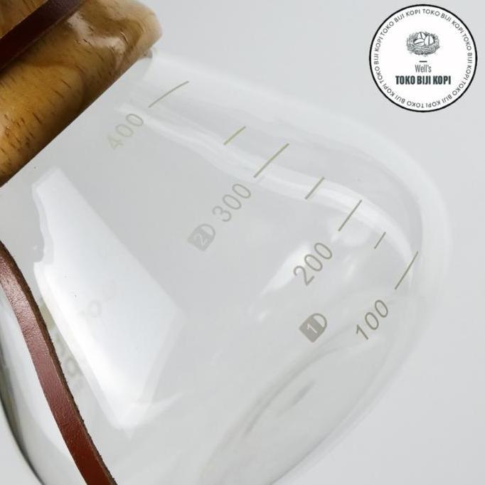 Terbaik CHEMEX COFFEE MAKER TEKO SERVER KOPI POT GLASS KACA POUR OVER WOOD HANDLE - 400 ML Paling keren - Gambar 4