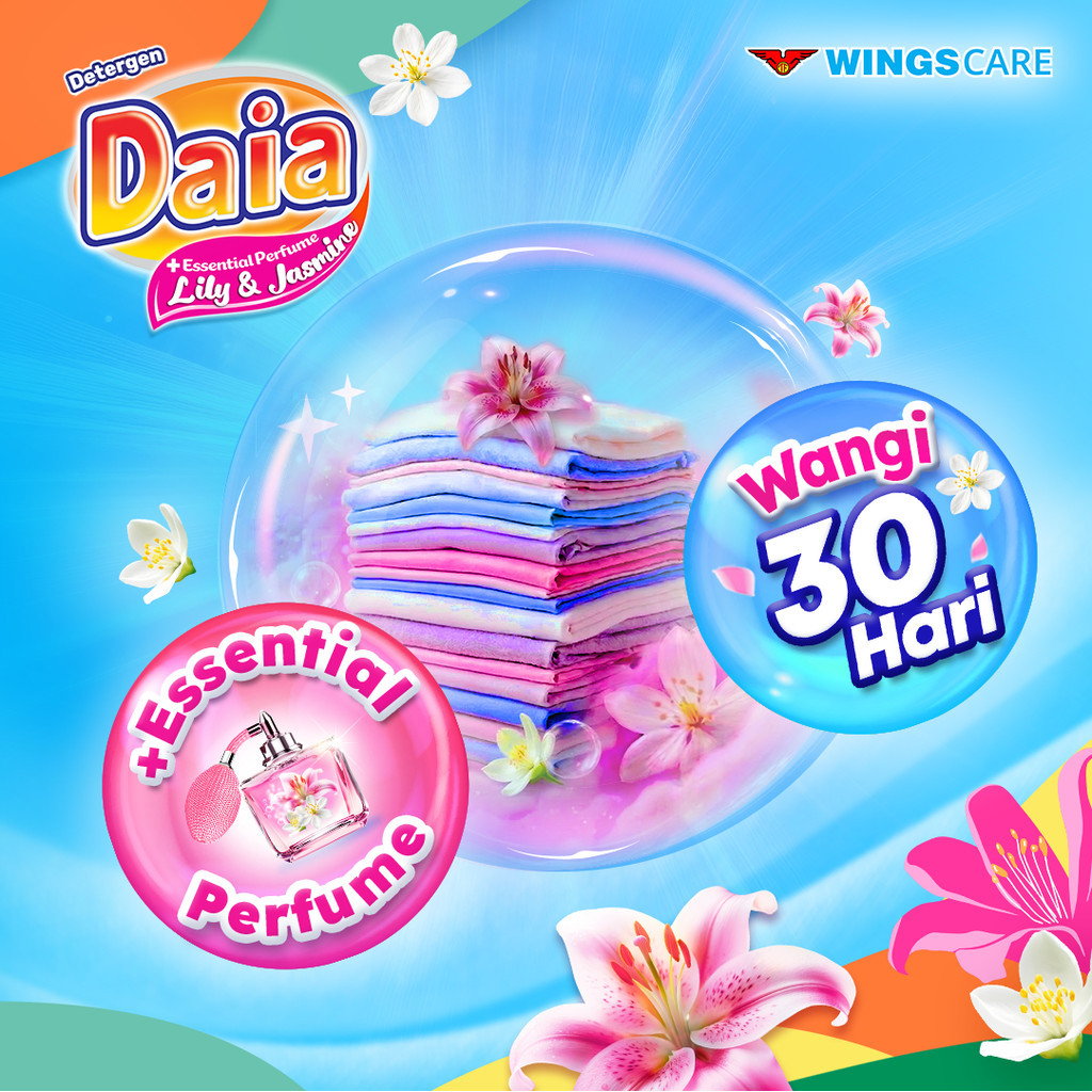 Daia Powder Detergent Lily & Jasmine 1.4 kg x2 - Gambar 4
