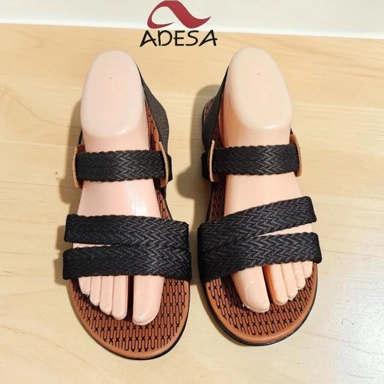 ADESA Let/Tali Belakang Elastis/Sandal Wanita Rajut Turki Ban 2. - Gambar 3