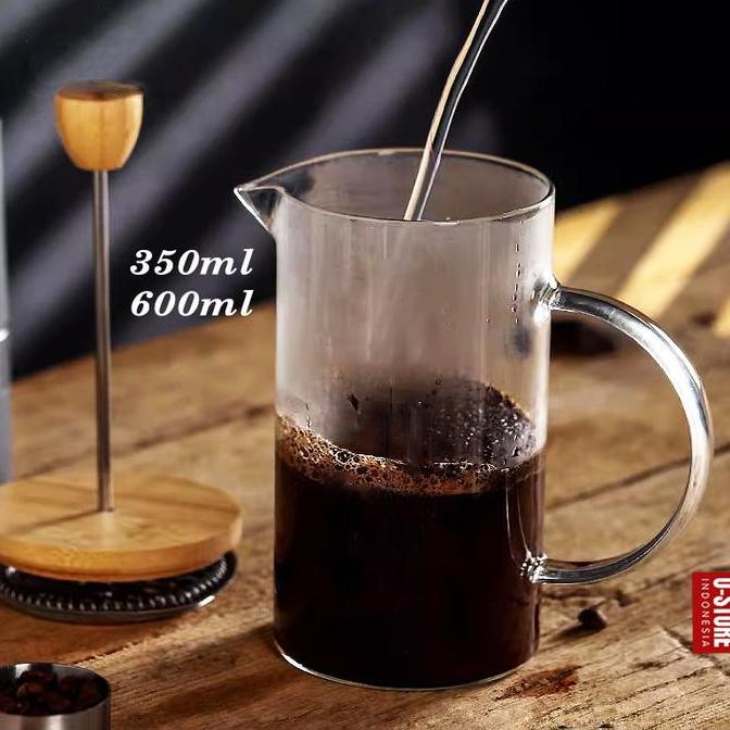 Terbaik Teko Seduh Kopi Manual Kaca Press Coffe Maker Pembuat Kopi Manual French Press Teko Kopi Coffe Pot Arezo II Paling keren