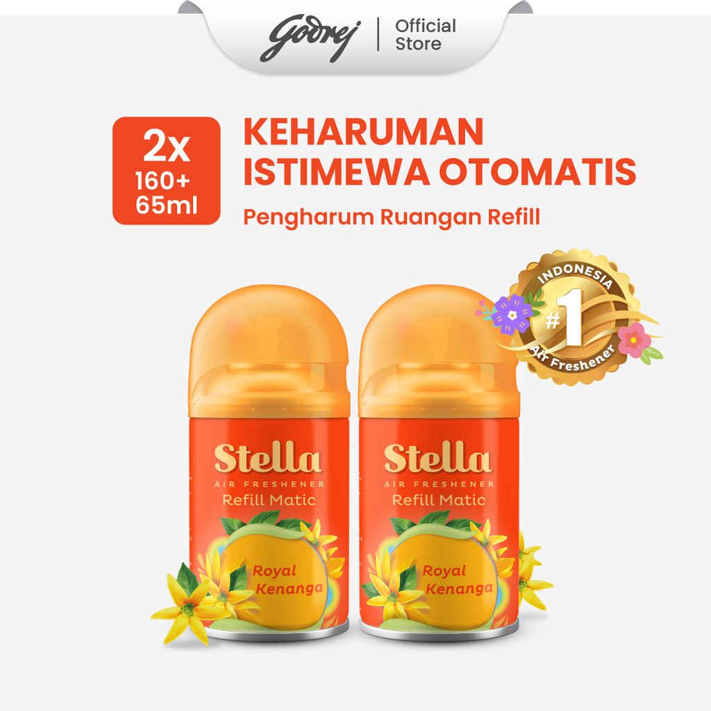 Stella Matic Refill Royal Kenanga 160+65ml x2 - Pengharum Ruangan Otomatis