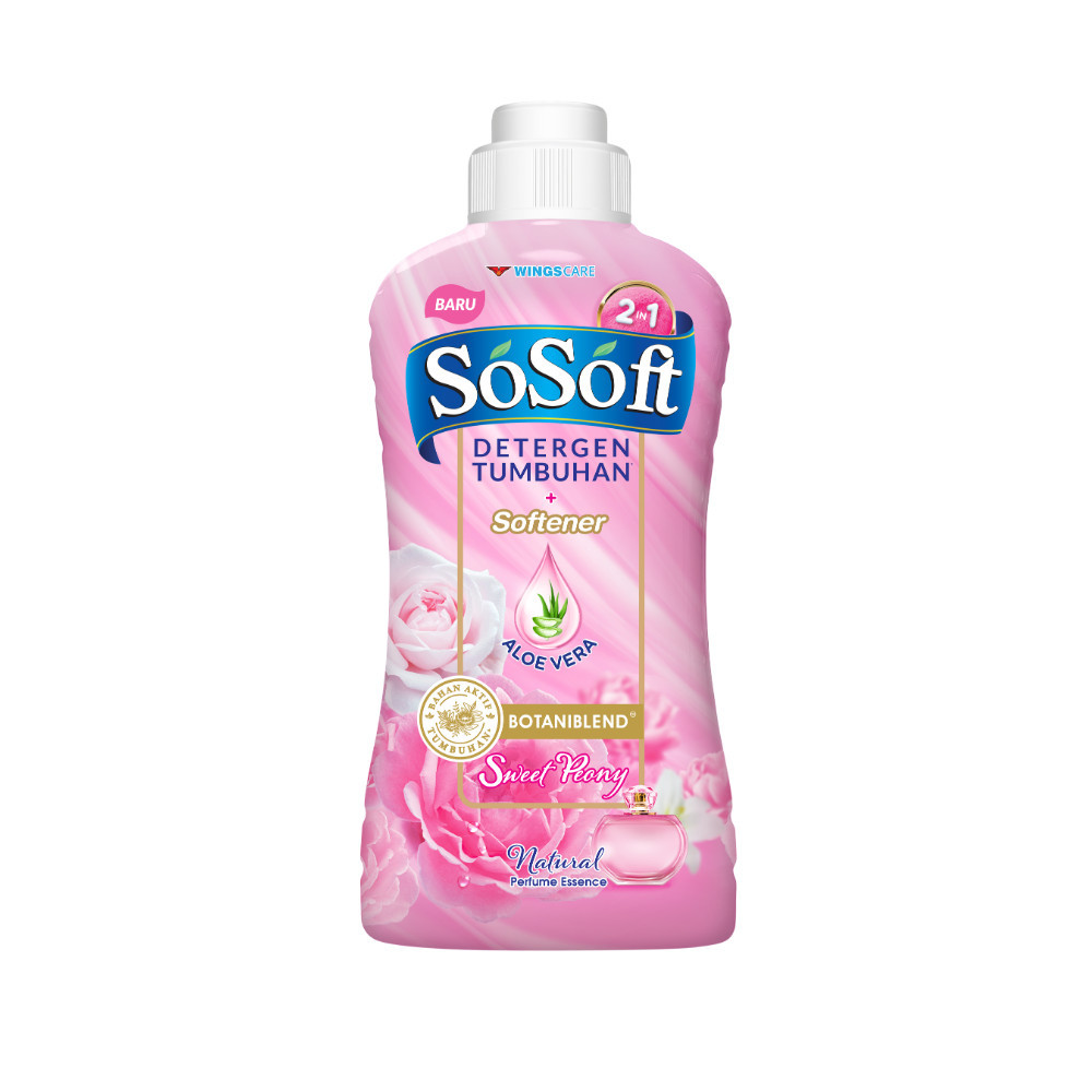 Sosoft Deterjen Cair Sweet Peony Natural Perfume Botol 700 gr x3 - Gambar 4