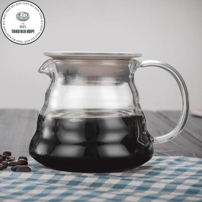 Terbaik V60 Cloud Coffee Server Teko Kopi Teh Kaca / V60 Kettle - 360 ml Paling keren - Gambar 2