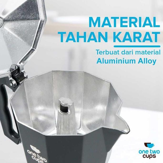 Terbaik Moka Pot Kopi Espresso 50ml 100ml 150ml 300ml 450ml 600ml Coffee Maker Stovetop Teko Aluminium Paling keren