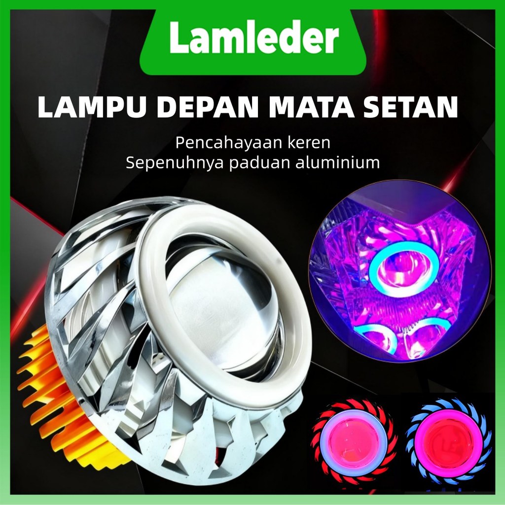 CAHAYA Lamleder Projector Biled Laser Cut Off Light 3 inch High Low ...