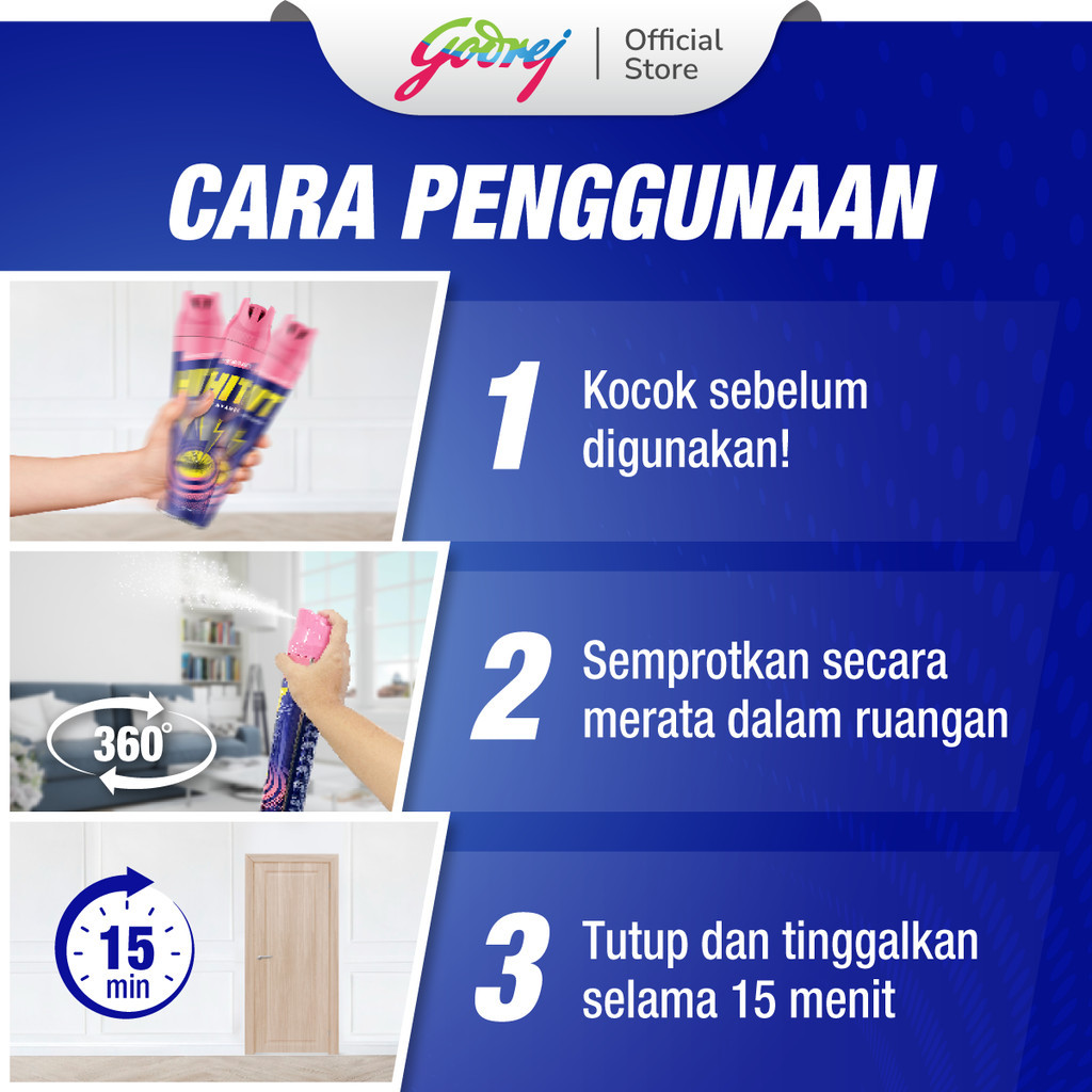 Hit Aerosol Orange 600ml x2 - Obat Nyamuk - Bunuh Nyamuk Penyebab Demam Berdarah (DBD) - Gambar 4