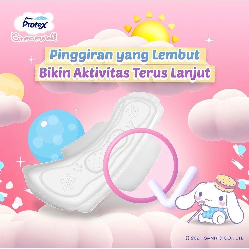 Hers Protex Daily Comfort Day Pembalut Wanita Cinnamoroll Bag Isi 20 + 2 Pcs x3 - Gambar 3