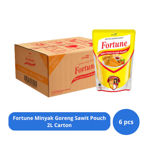 Fortune Minyak Goreng Sawit Pouch 2L Carton (6 pcs)