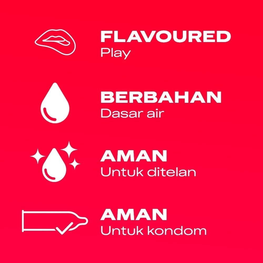 Durex Play Sweet Strawberry Lubricant Gel - 50ml (3 pcs) (Pelumas Berbahan Dasar Air, Dengan Rasa & Aroma Strawbery. Aman tertelan & Aman digunakan Bersama Kondom) - Gambar 4