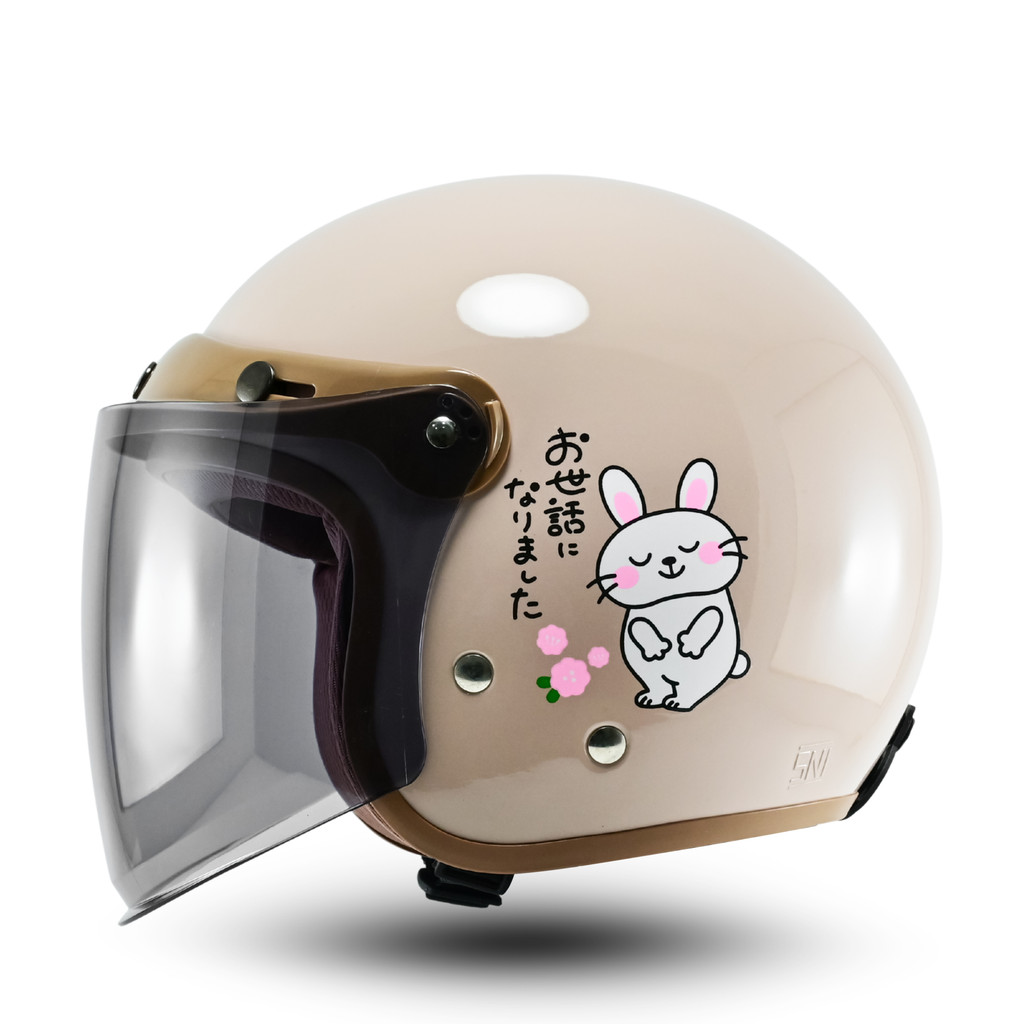 Helm Bipplast Vista V2 Helem Bogo Cewek Aesthetic Wanita Hijab Kekinian Lucu Pastel Kaca Datar SNI