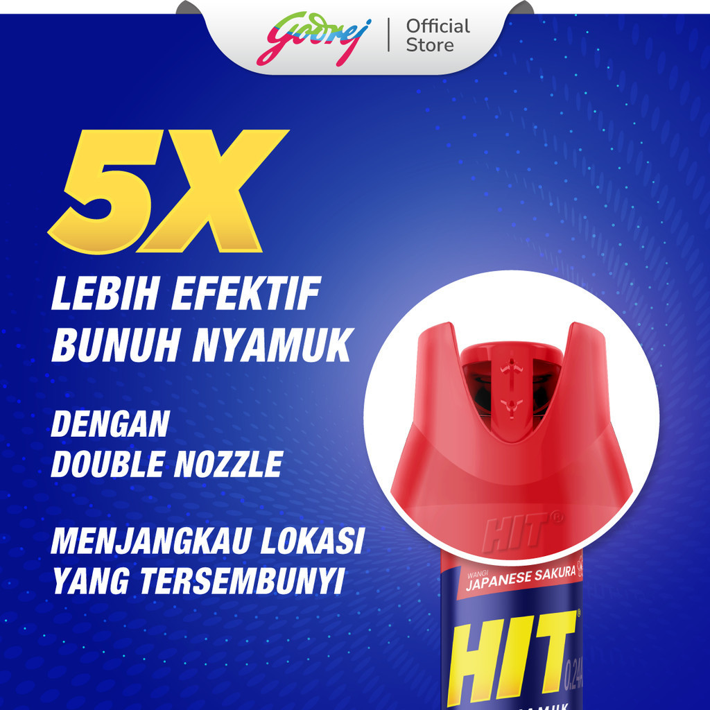 Hit Aerosol Japanese Sakura 400ml x 2 - Obat Nyamuk - Bunuh Nyamuk Penyebab Demam Berdarah (DBD) - Gambar 2