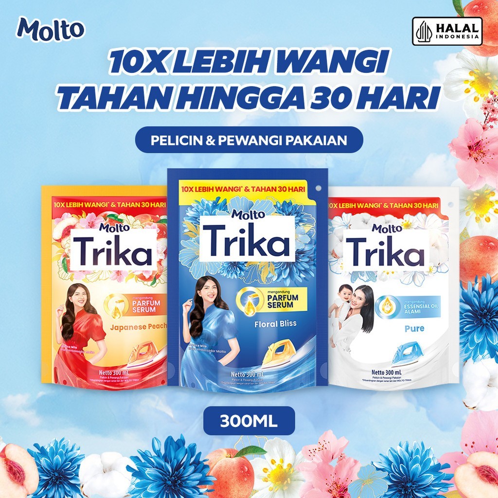 [Beli 6 DAPAT 9] Molto Trika Pelicin dan Pewangi Pakaian All Varian 300mL x9 - Gambar 2