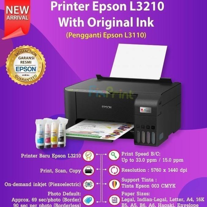 Printer Epson L3210 / L3250 / L3211 Print Scan Copy Multifungsi WIFI ...