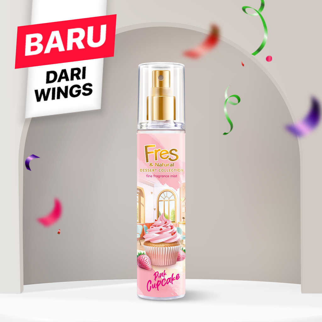 Fres & Natural Spray Cologne Dessert Pink Cupcake Botol 100 ml x3 - Gambar 3