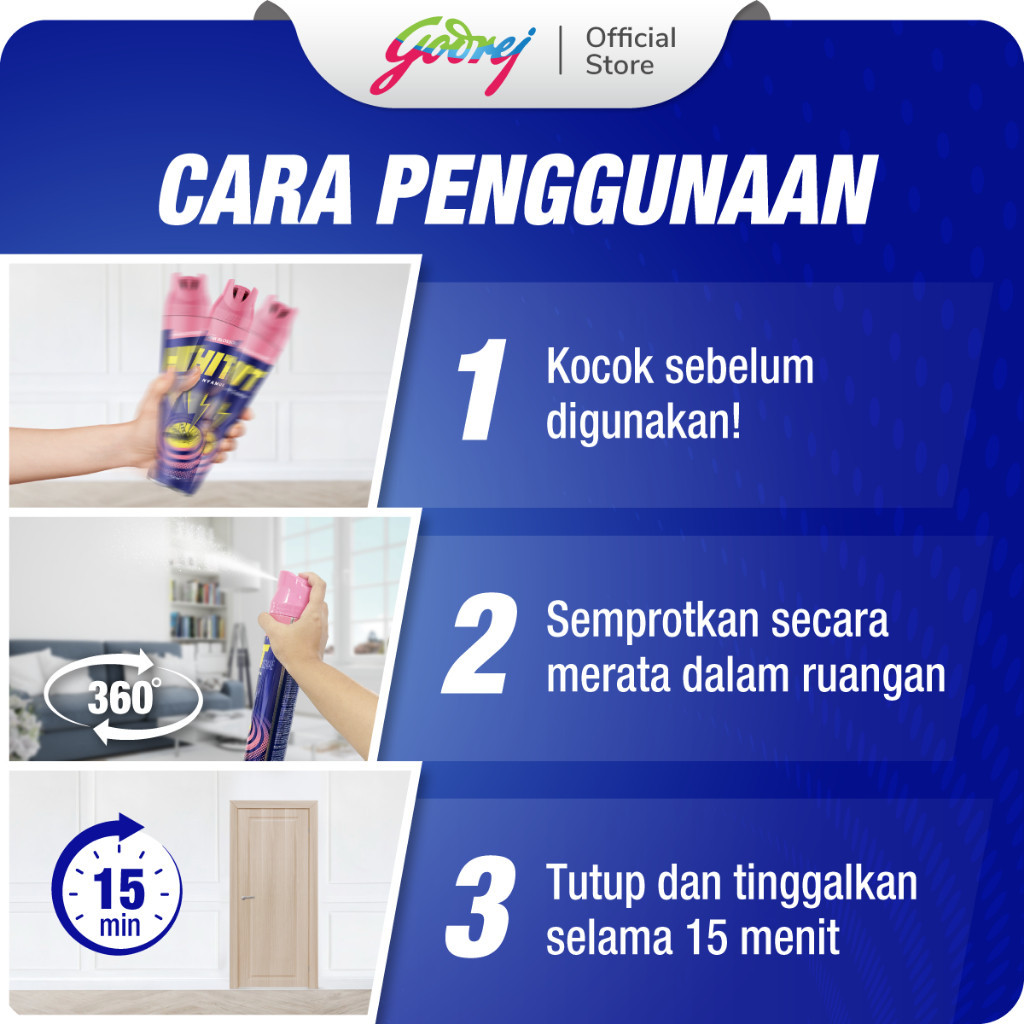Hit Aerosol Lily Blossom 400ml - Obat Nyamuk - Bunuh Nyamuk Penyebab Demam Berdarah (DBD) x 2 - Gambar 4