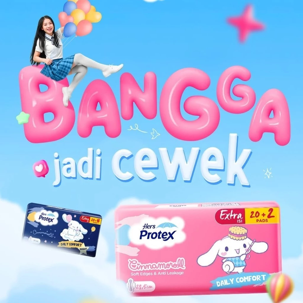 [B2G1] HERS PROTEX Daily Comfort Night Pembalut Wanita bag 12 - Gambar 2
