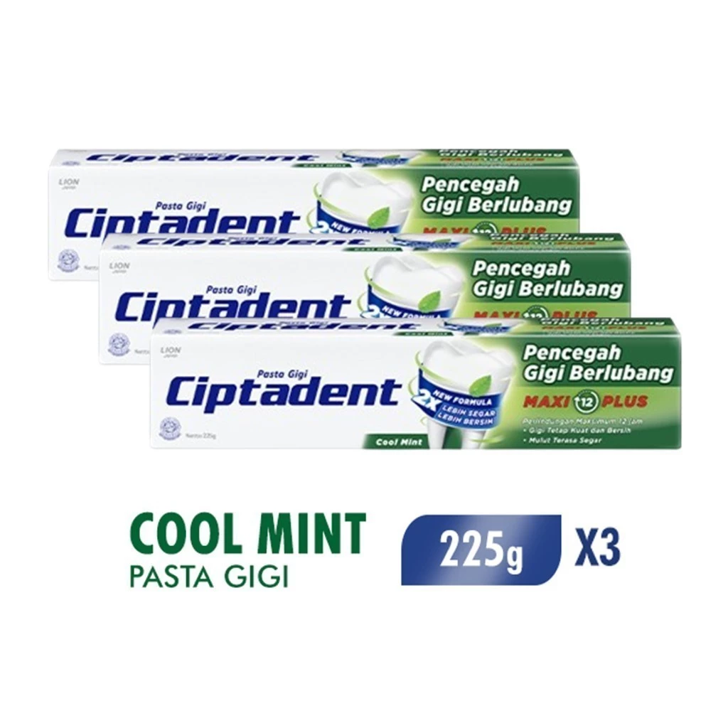 [B2G1] Ciptadent Pasta Gigi Maxi Jumbo Cool Mint 225Gr - Gambar 2